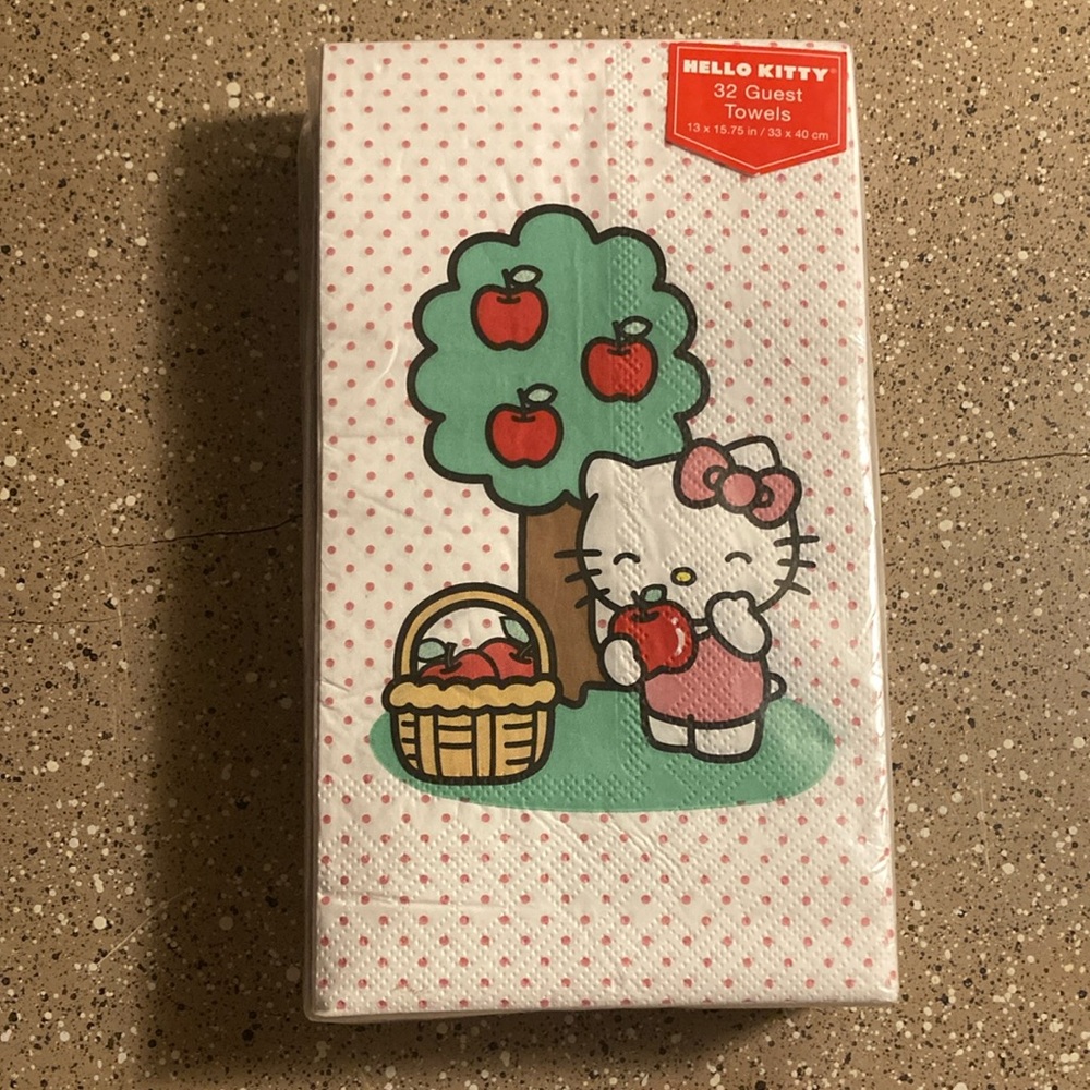 Hello Kitty Guest Towels with Red Apples